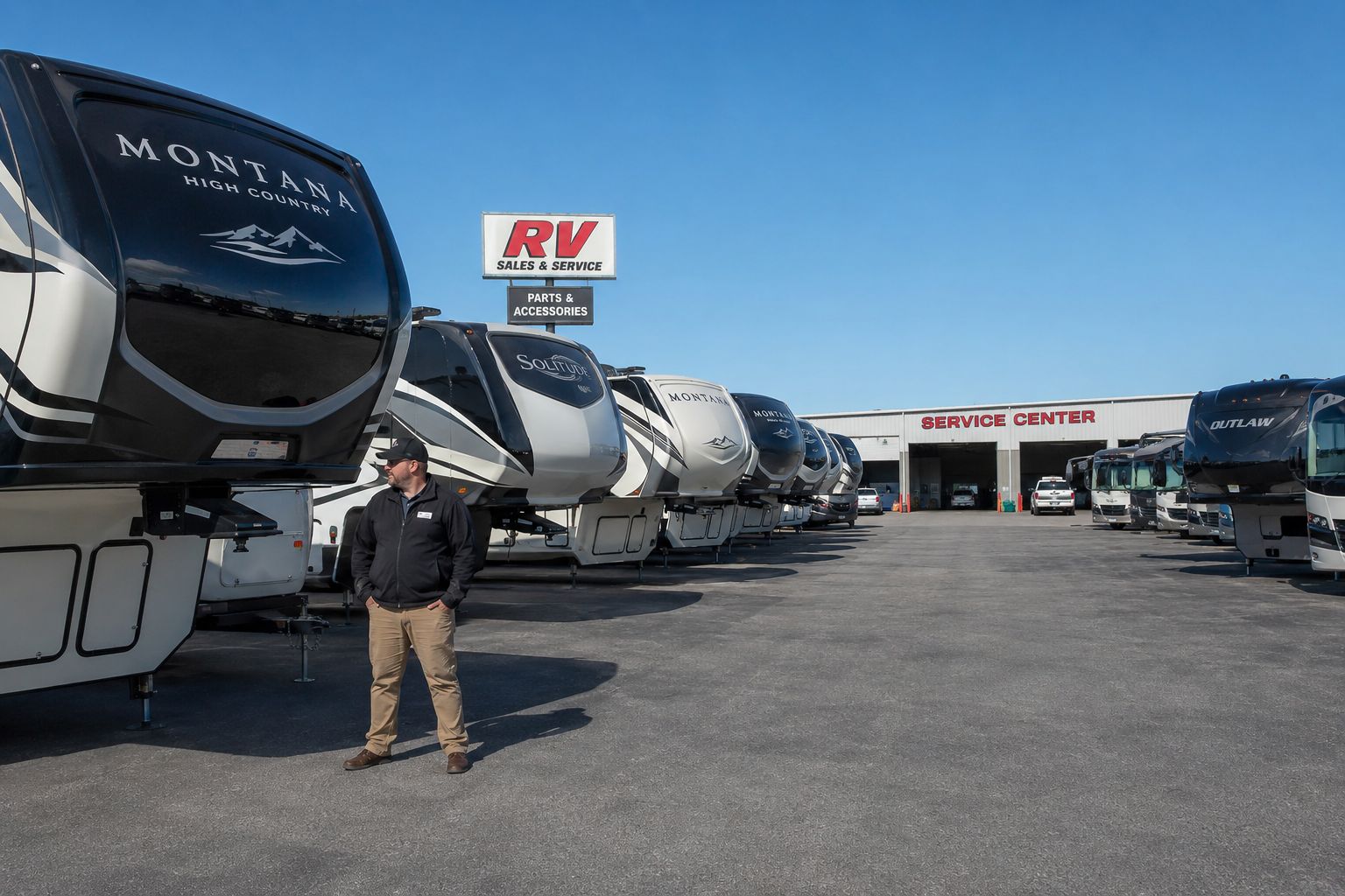 RV dealer consignment lot where private sellers lose equity to commissions